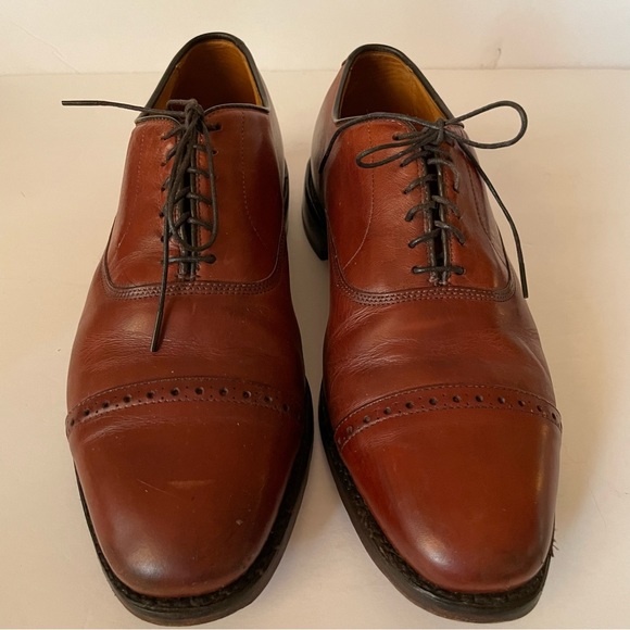 Allen Edmonds Byron 2034 Captoe Oxford Brown Shoes Men’s Size 9 - Picture 6 of 14